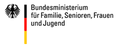 Logo des Bundesministeriums für Familie, Senioren, Frauen und Jugend (BMFSFJ)